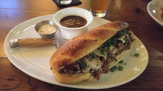 Carson's Food and Drink signature dishes Shaved Prime Rib SandwichGrilled BrieFilet Medallions